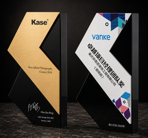 Chevron Edge Modern Recognition Award - custom acrylic awards with your logo